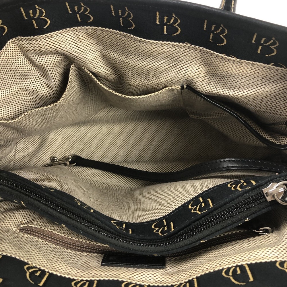 DOONEY & BOURKE Shadow Signature Shoulder Hand Bag Black Gold removable strap - Picture 11 of 16